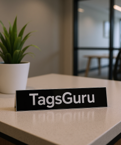 Acrylic Desk Plate with Black Background - Effect Image 1