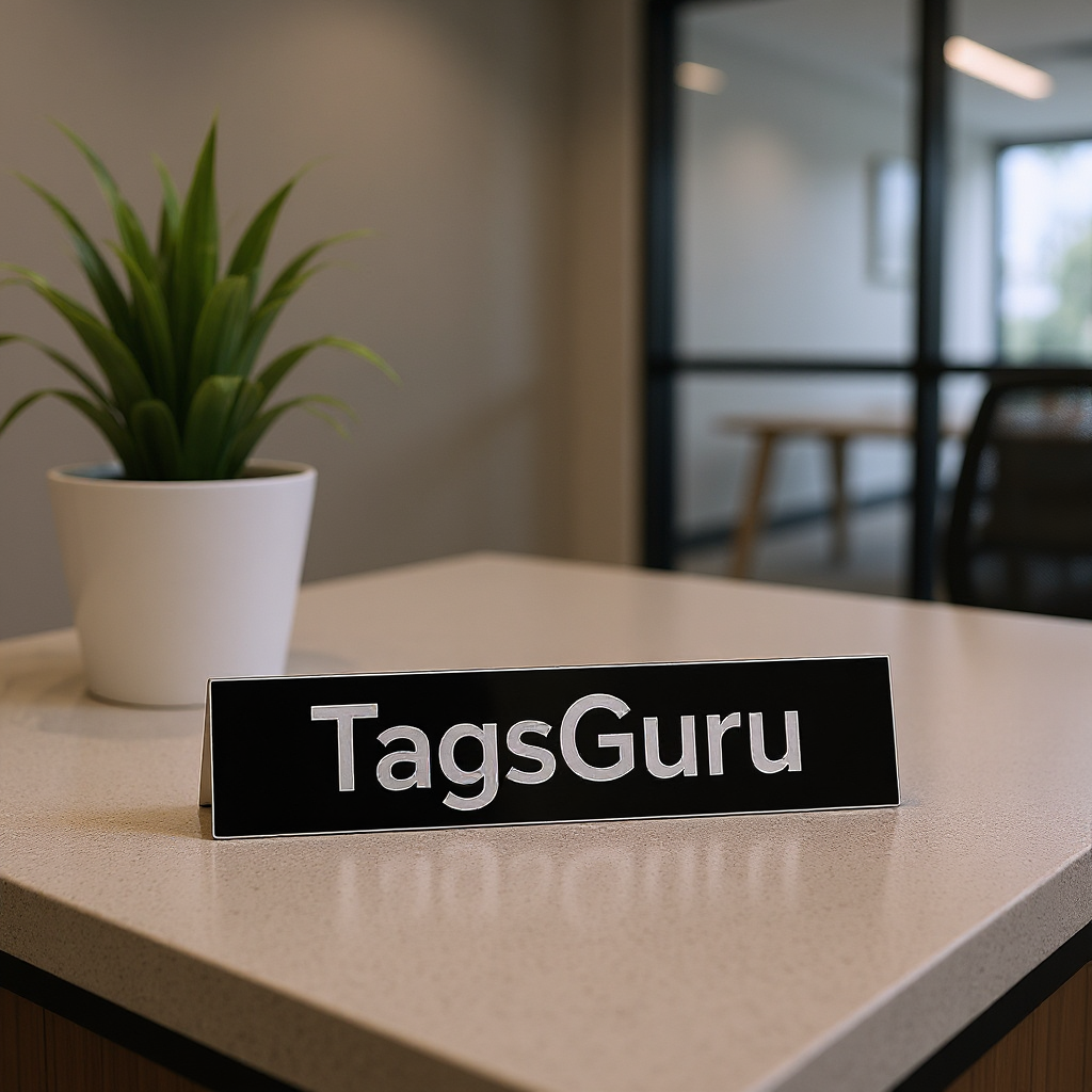 Acrylic Desk Plate with Black Background - Effect Image 1