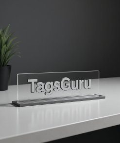 Acrylic Desk Plate with Clear Background - Effect Image 1