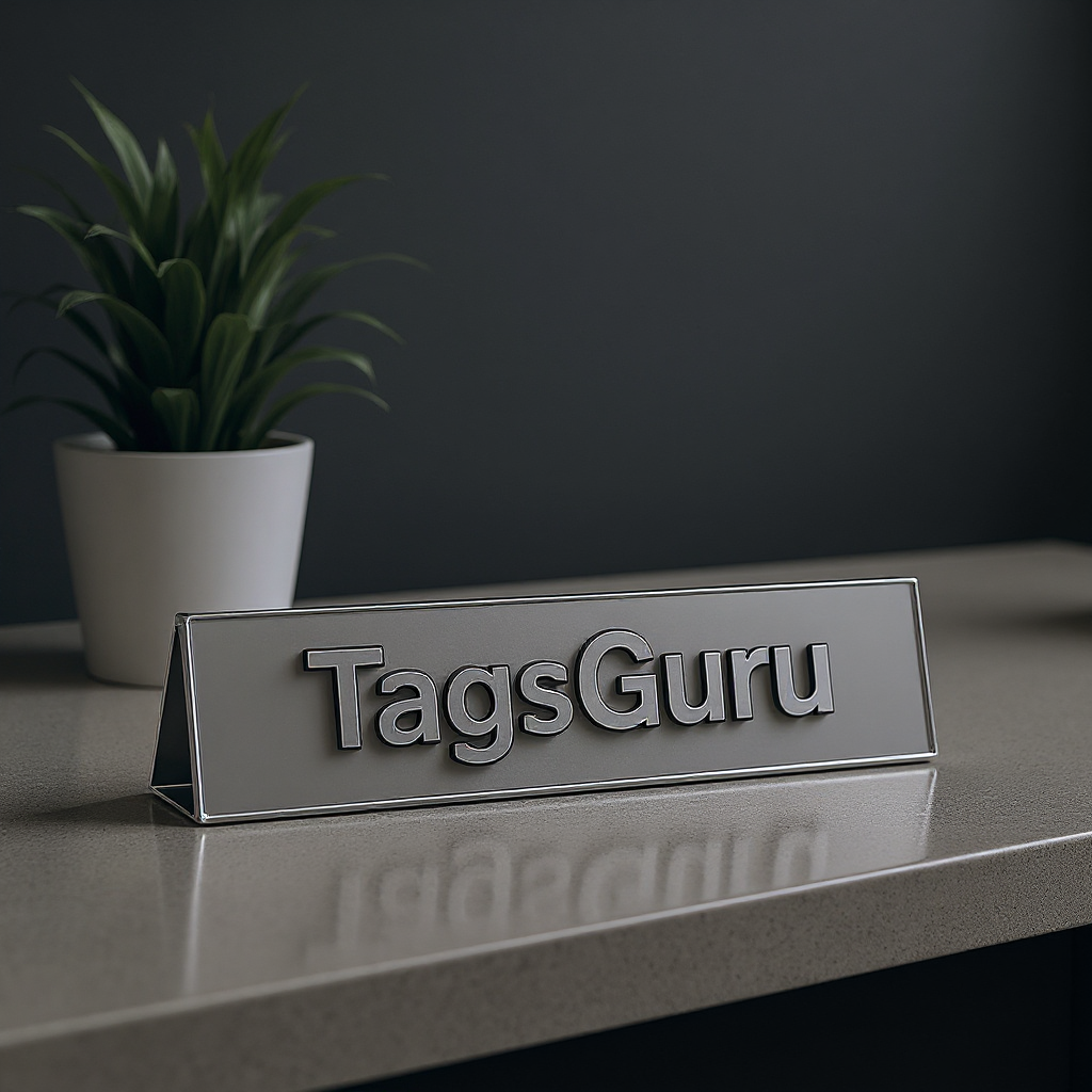 Almond Plastic Plate with Black Text - Effect Image