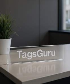 Custom Printed & Laser Engraved Acrylic Desk Plate - Effect Image