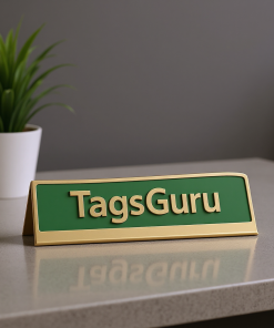 Evergreen Plastic Plate on Rose Gold Deskplate - Effect Image 1