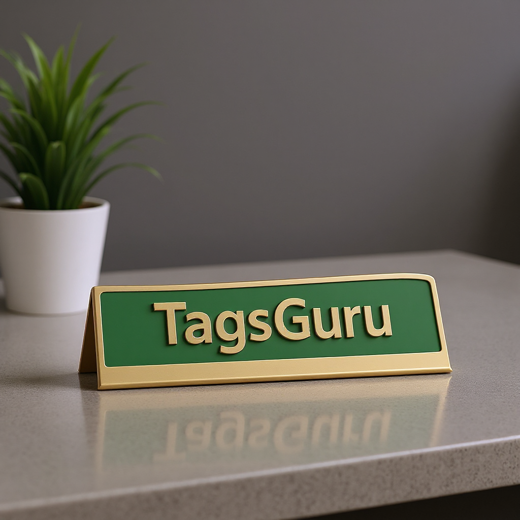 Evergreen Plastic Plate on Rose Gold Deskplate - Effect Image 1