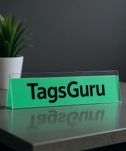 Evergreen Plastic Plate on Silver Deskplate - Effect Image 1
