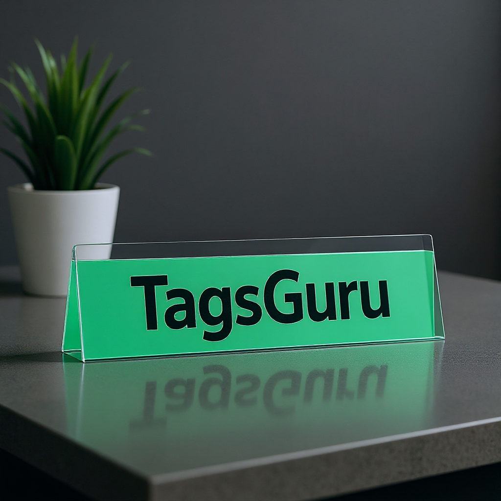 Evergreen Plastic Plate on Silver Deskplate - Effect Image 1
