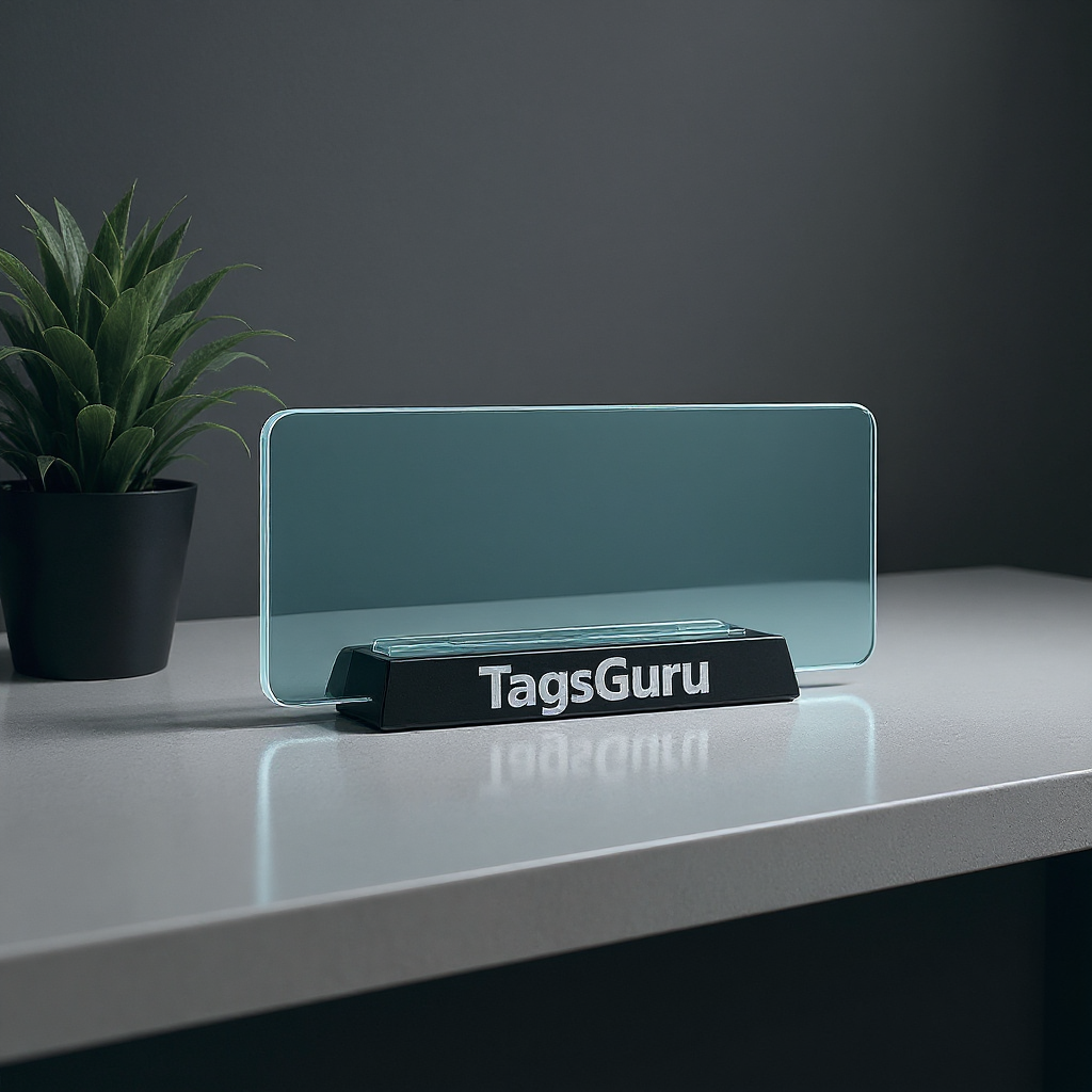 Jade Glass Arch with Base Deskplate - Effect Image 1