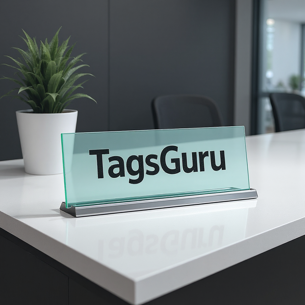 Jade Glass Deskplate with Chrome Stand - Effect Image 1