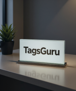 Jade Glass Deskplate with Glass Base - Effect Image 1