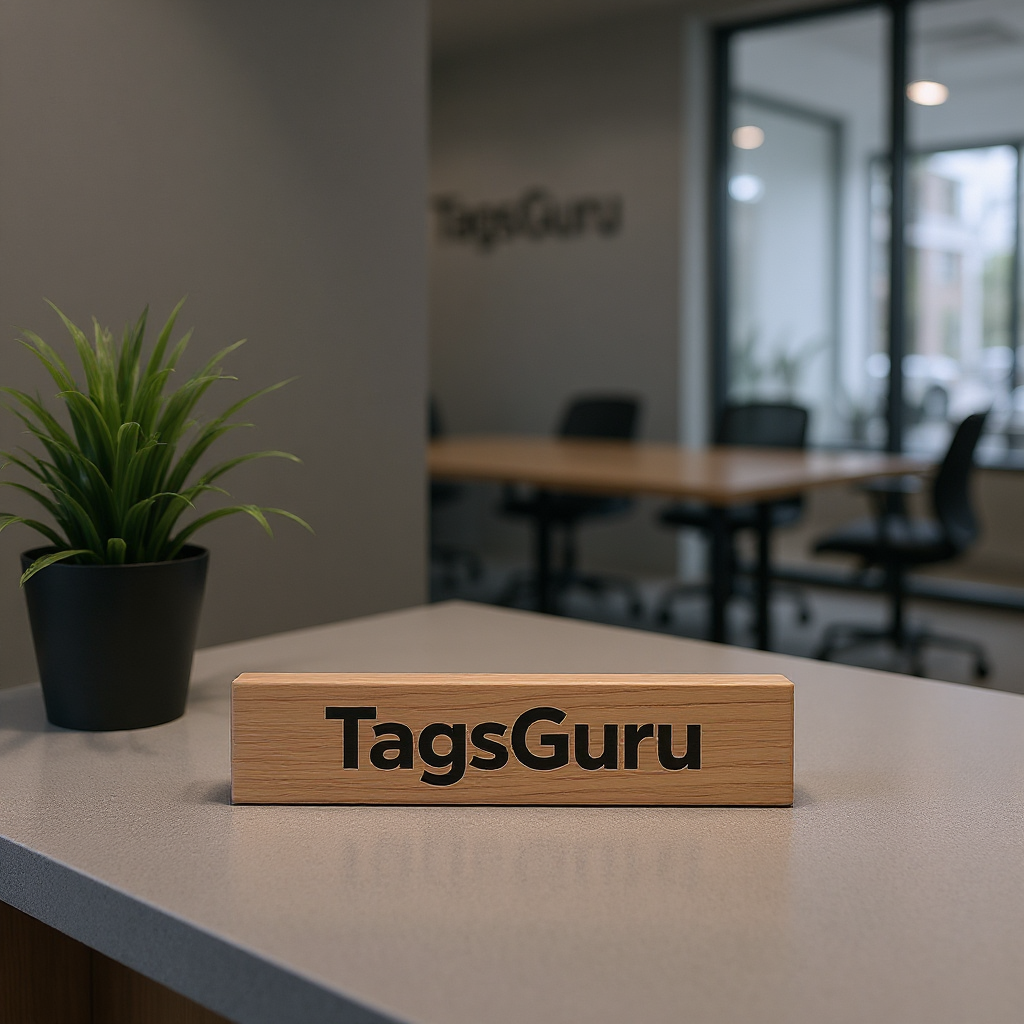 Printed Walnut Desk Plate - Effect Image 1