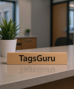 Rose Gold Desk Name Plate Holder - Effect Image 1