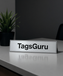Silver Desk Name Plate Holder - Effect Image 2