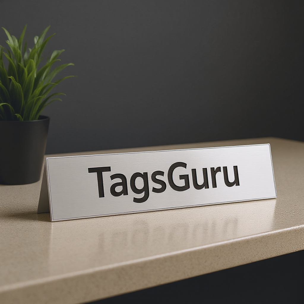 Solid Ash (wooden) Desk Plate - Brushed Silver Metal Plate - Effect Image 2