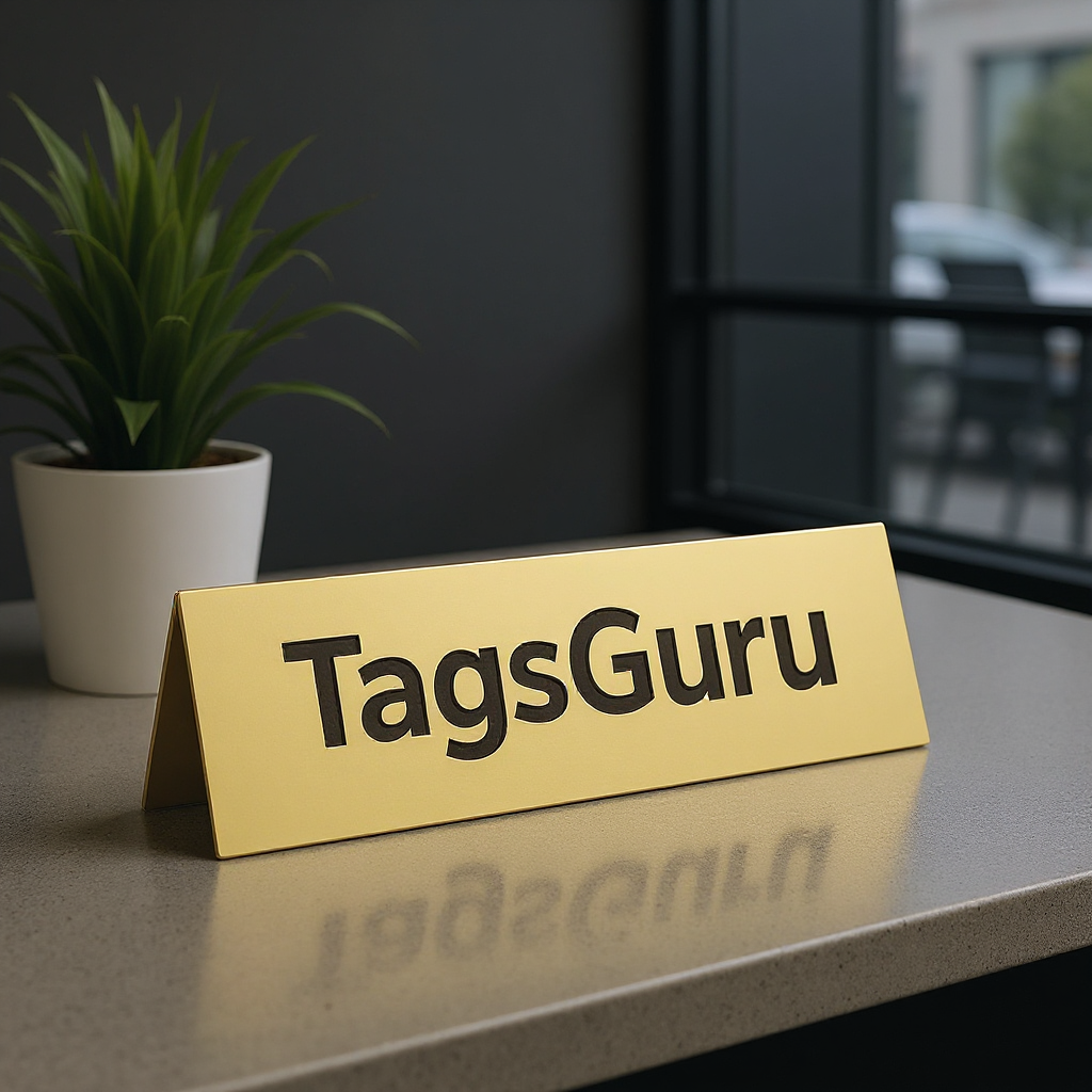 Walnut Plastic Plate on Rose Gold Deskplate - Effect Image 1