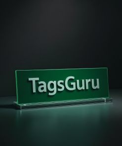 Evergreen Plastic Plate with White Text main image