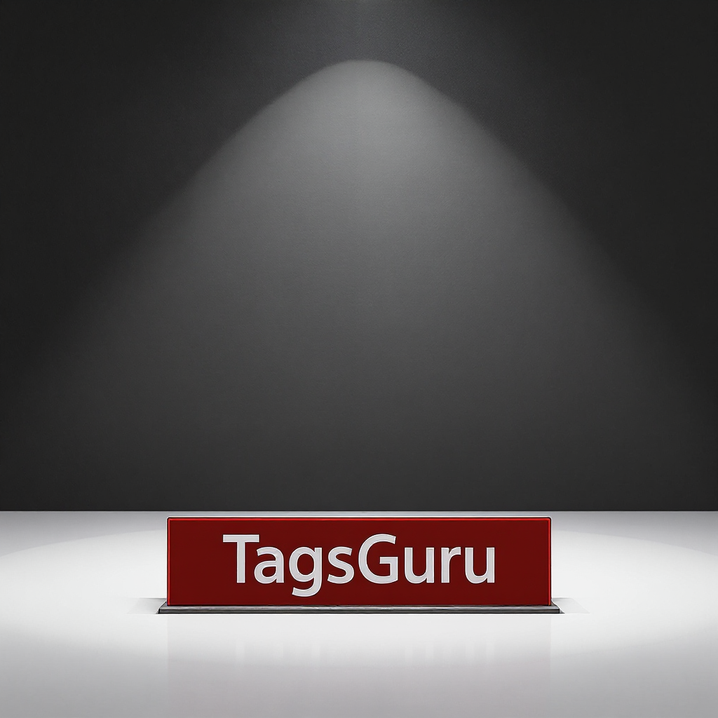 Red Glass Chroma Desk Name Plate - Product Image