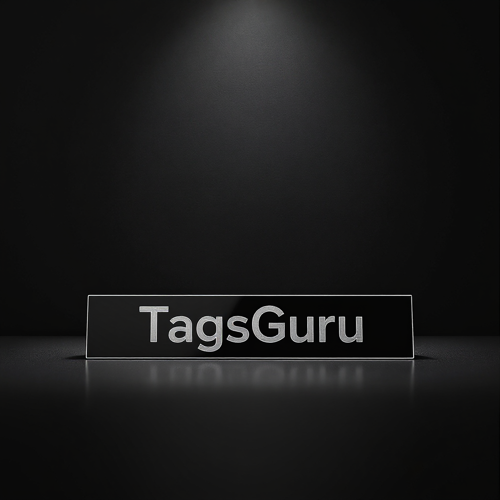 Acrylic Desk Plate with Black Background - Product Image