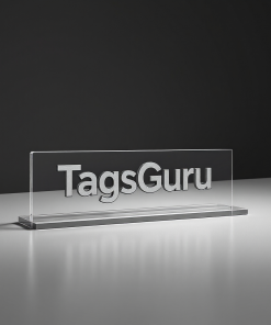 Acrylic Desk Plate with Clear Background - Product Image
