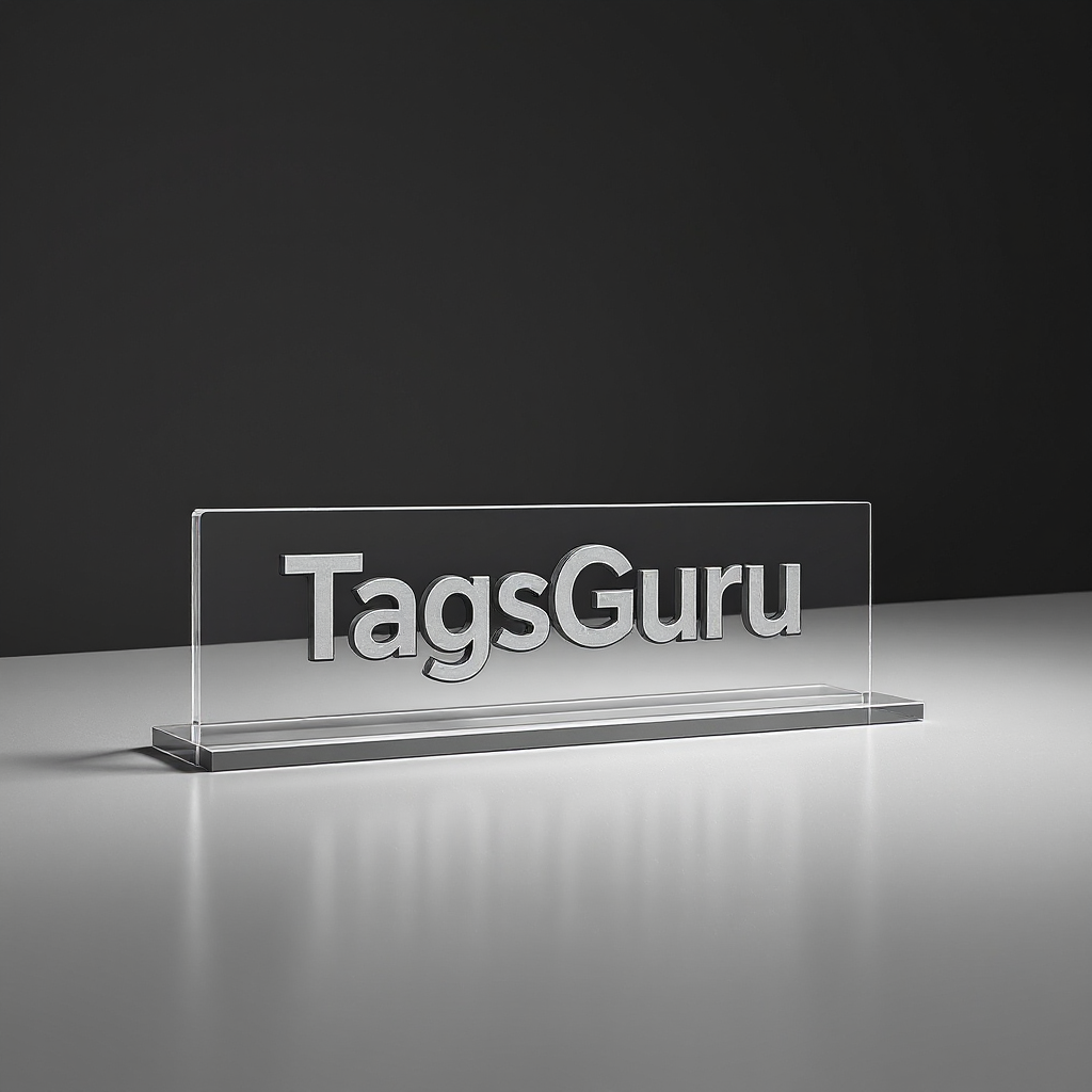 Acrylic Desk Plate with Clear Background - Product Image