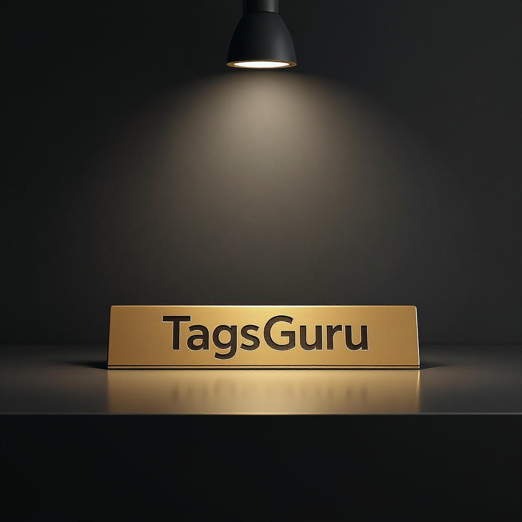 Almond Plastic Plate on Rose Gold Deskplate - Product Image