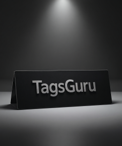 Black Desk Name Plate Holder - Product Image