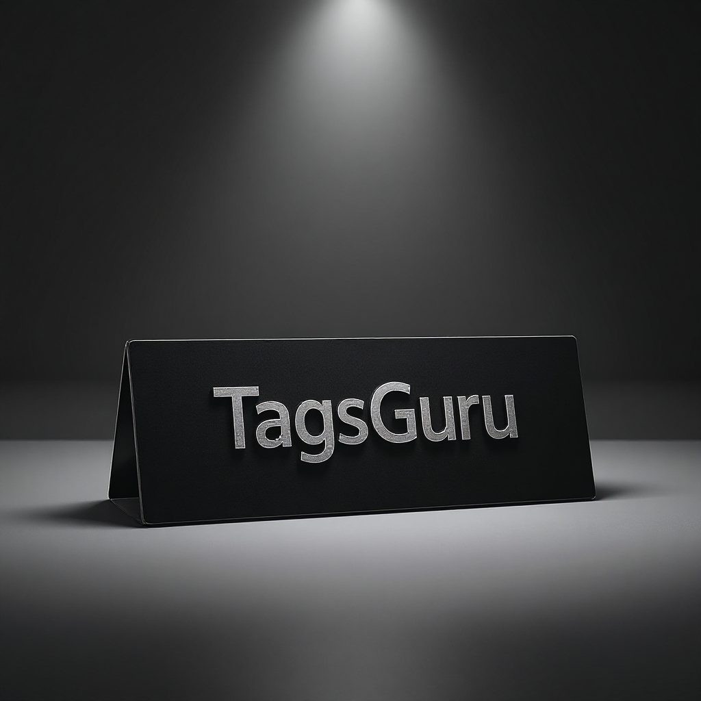 Black Desk Name Plate Holder - Product Image