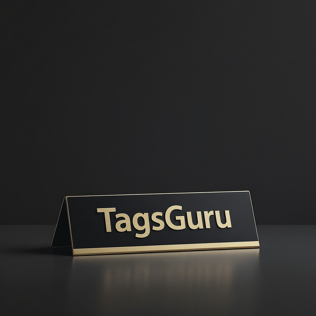 Black Plastic Plate with Gold on Rose Gold Deskplate - Product Image