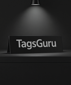 Black Plastic Plate with White on Rose Gold Deskplate - Product Image