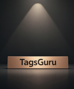 Brushed Aluminum and Black Name Plastic Plate with Rose Gold Metal Deskplate - Product Image