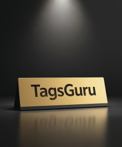 Canary Plastic Plate on Rose Gold Deskplate - Product Image