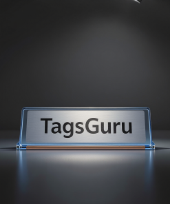 China Blue Plastic Plate with White Text on Rose Gold Deskplate - Product Image