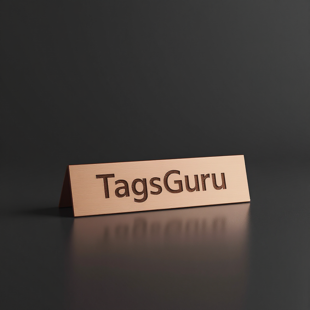 Claret Plastic Plate on Rose Gold Deskplate - Product Image
