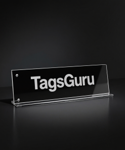 Claret Plastic Plate with White Text main image
