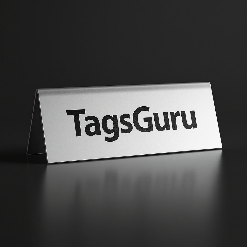Crimson Plastic Plate on Silver Deskplate - Product Image