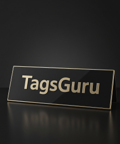 Euro Gold Plastic Plate with Black Text main image