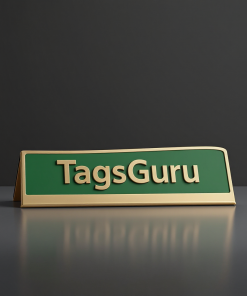 Evergreen Plastic Plate on Rose Gold Deskplate - Product Image