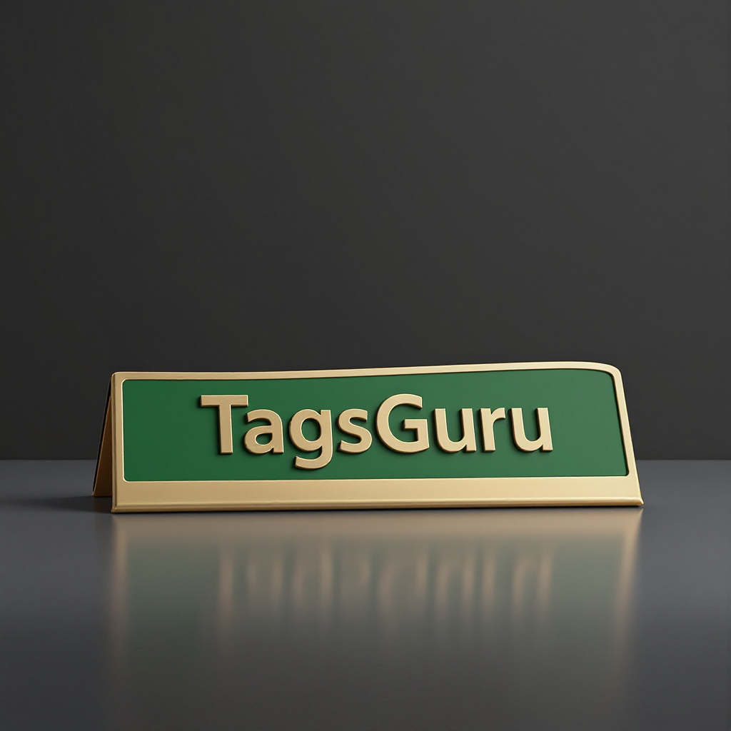 Evergreen Plastic Plate on Rose Gold Deskplate - Product Image