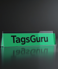Evergreen Plastic Plate on Silver Deskplate - Product Image