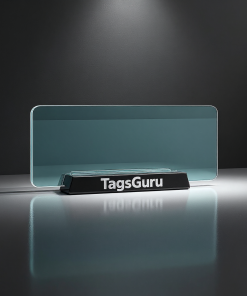 Jade Glass Arch with Base Deskplate - Product Image