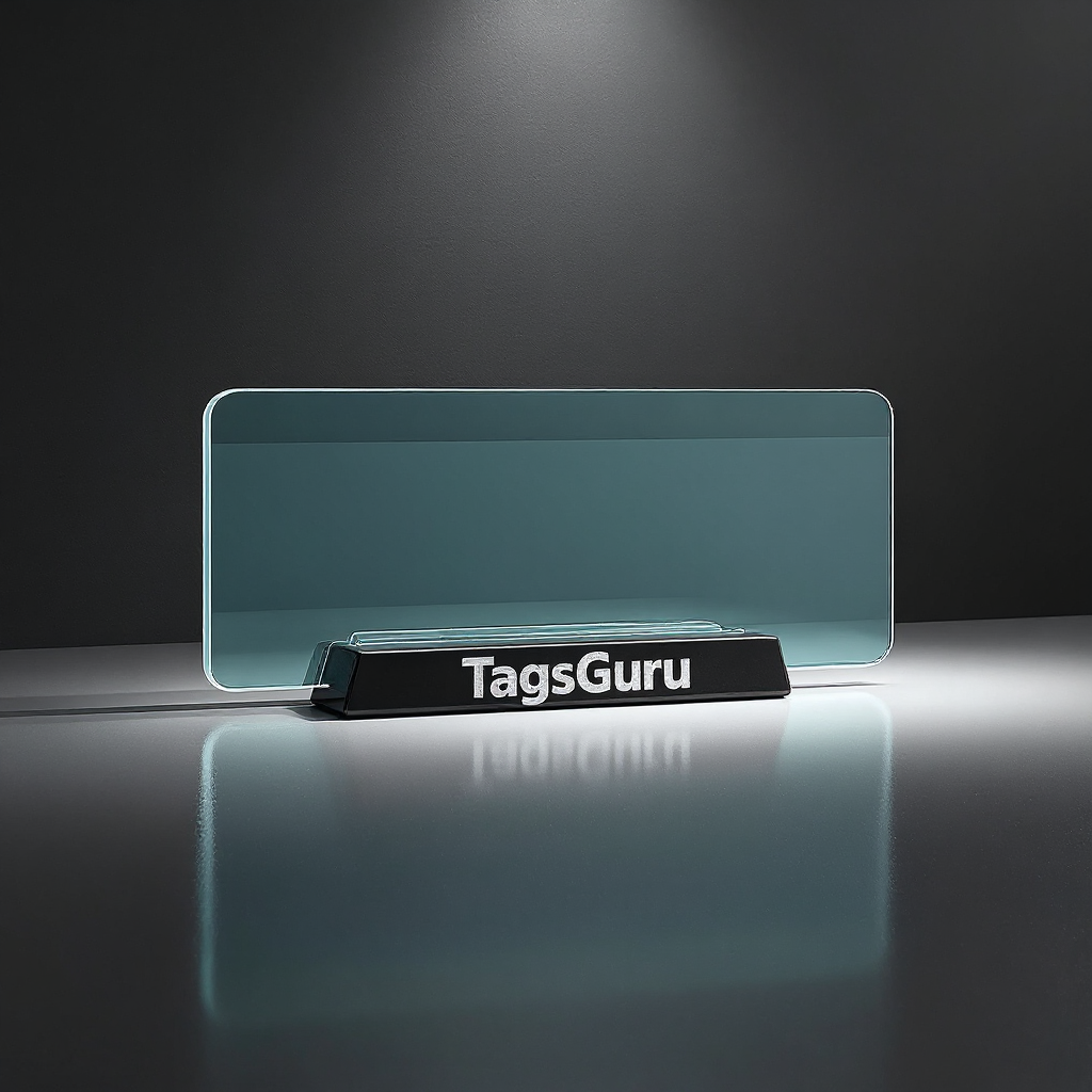 Jade Glass Arch with Base Deskplate - Product Image