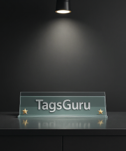 Jade Glass Deskplate with Brass Star - Product Image