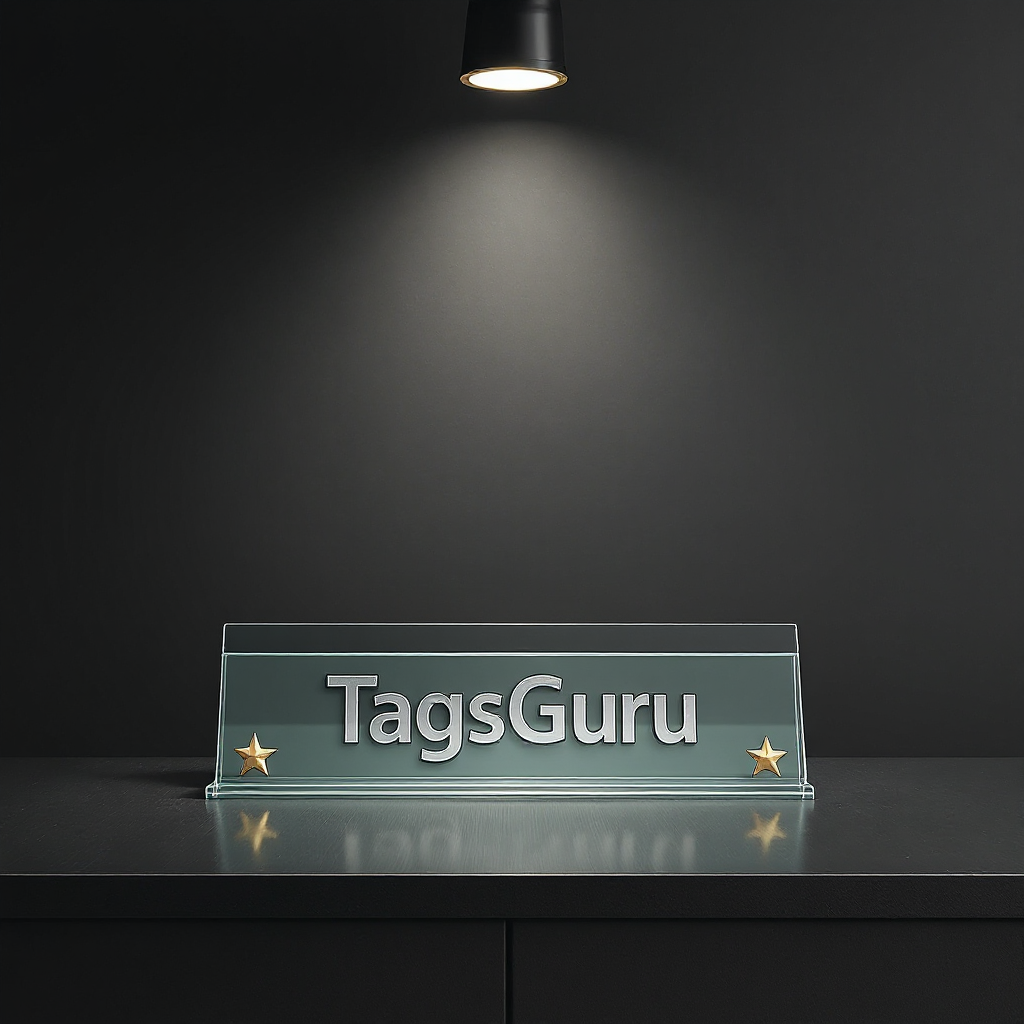 Jade Glass Deskplate with Brass Star - Product Image