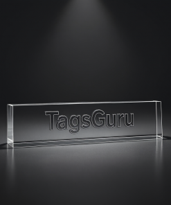 Optical Crystal Name Bar - (Replaces the Starfire Desk Plate) - Product Image