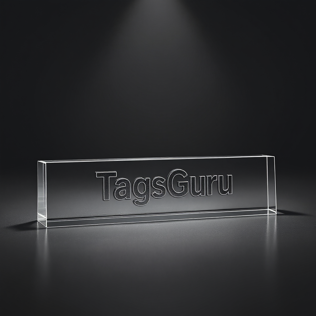 Optical Crystal Name Bar - (Replaces the Starfire Desk Plate) - Product Image