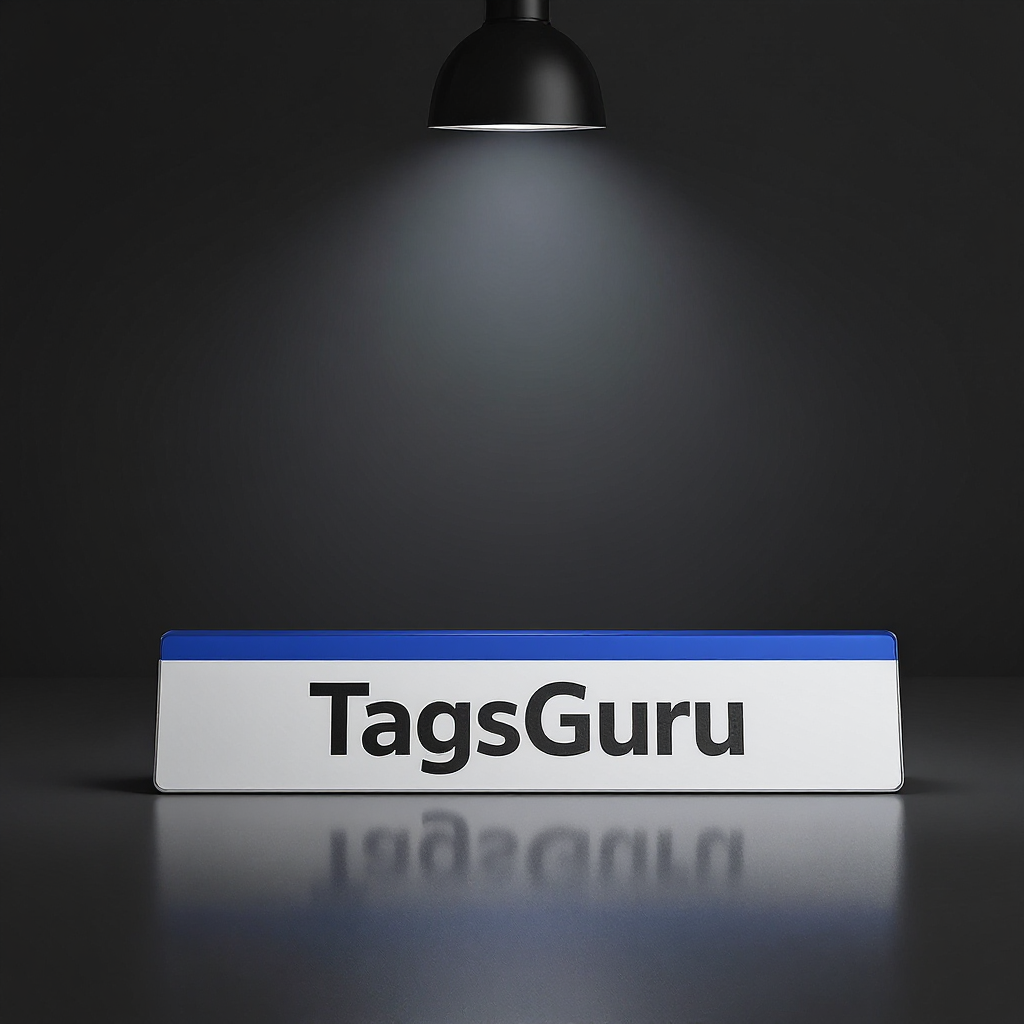Patriot Blue Plastic Plate on Silver Deskplate - Product Image