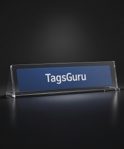 Patriot Blue Plastic Plate with White Text main image