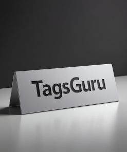 Purple Plastic Plate on Silver Deskplate - Product Image