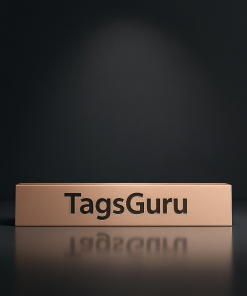 Rose Gold Desk Name Plate Holder - Product Image
