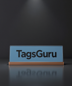 Sky Blue Plastic Plate on Rose Gold Deskplate - Product Image