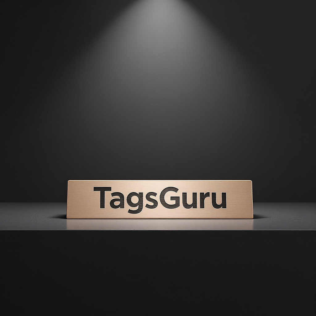 Smoke Grey Plastic Plate on Rose Gold Deskplate - Product Image