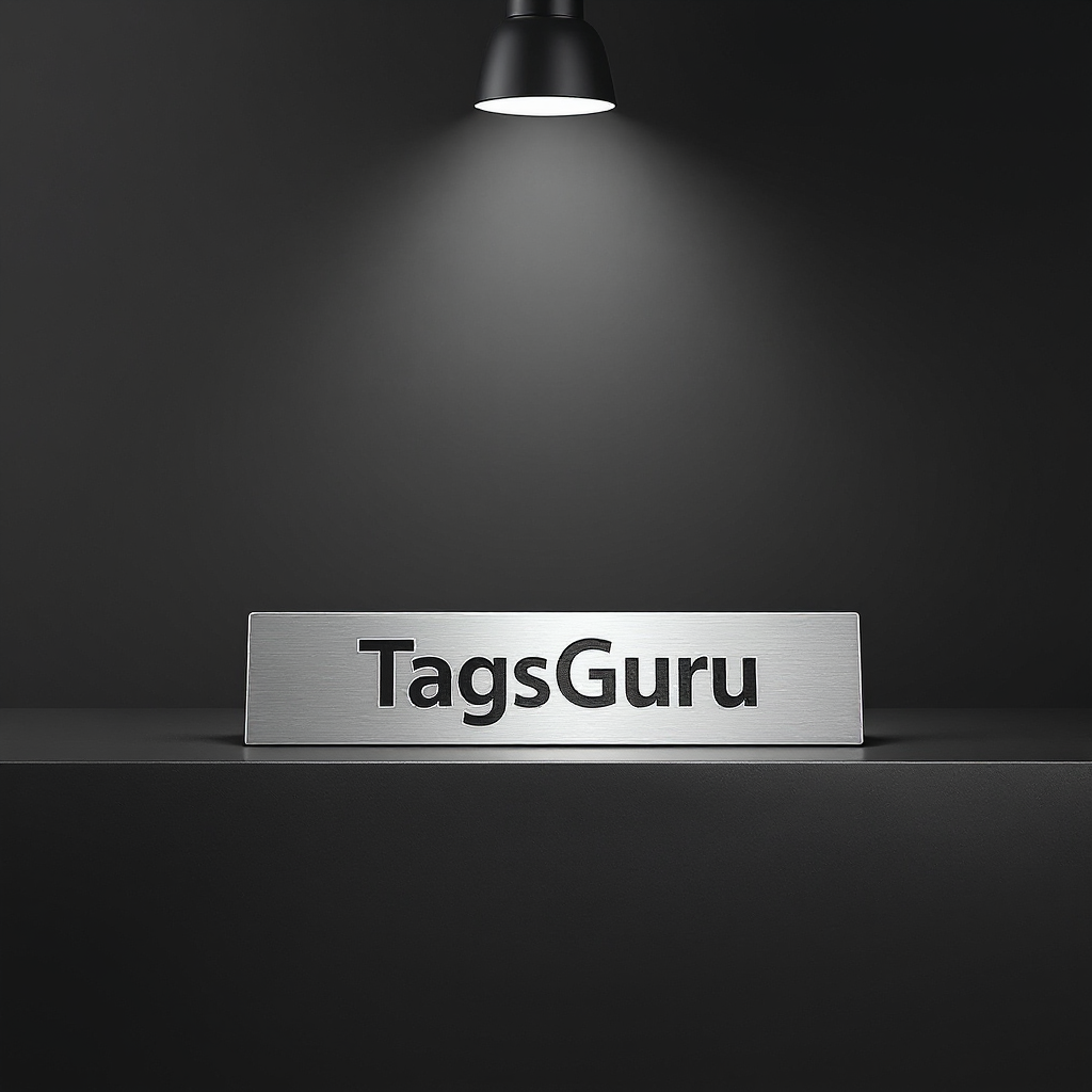 Smoke Grey Plastic Plate on Silver Deskplate - Product Image